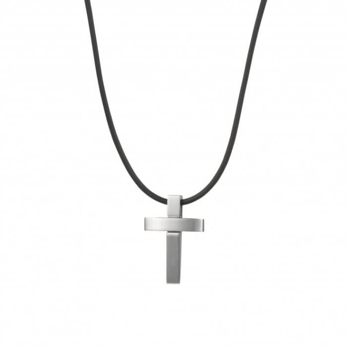 IFM 386-02 POLISHED STAINLESS STEEL CROSS PENDANT